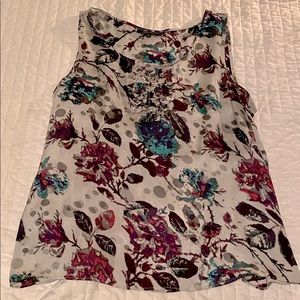Anne Klein Sleeveless Floral Blouse